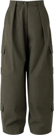 Meimeij Pantalones Anchos - Trousers - Mujer - Verde - S