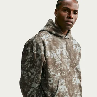Nike Mens Standard Issue Therma-FIT Brushed Pullover Basketball Hoodie in Green | IM5909-222