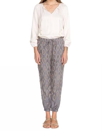 Johnny Was Diamond All Over Embroidered Pant In Dusty Mountain