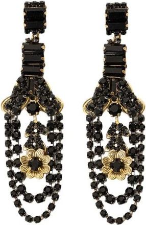 Rada Orecchini con Strass Drappeggiati - - Accessories - Donna - Nero - ONE SIZE