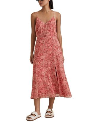 Reiss Olivia Printed Strappy Midi Dress