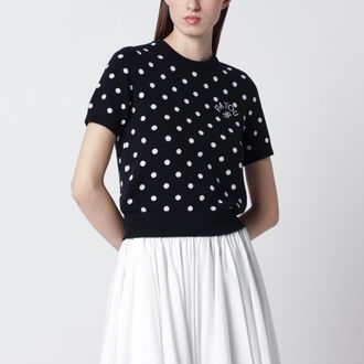 Patou Polka-dot T-shirt in eco-responsible cotton blend