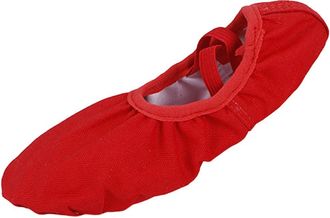 Generic Womens Ballet Shoes Casual Comfortable Split Sole Dance Flats Solid Color Foldable Classic Ballet Slippers for Dance Yoga Gymnastics Red