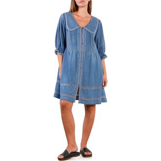 BILLY T Perfect Brunch Shift Dress in Denim at Nordstrom, Size X-Small