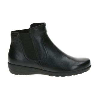 Caprice Zwarte Gesloten Booties Enkellaarzen Vrouwen - Dames - Enkellaarsjes - Zwart - 38 EU - Leer - Schoenen