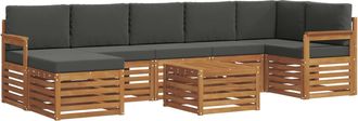 vidaXL Conjunto De Sof&aacute;s De Exterior 8 Uds. Natural Y Antracita Vidaxl