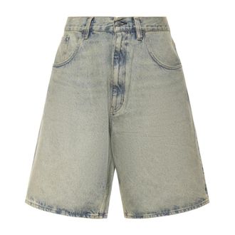 Sunflower Denim Shorts, male, Blue, Size: W36 Super Wide Short