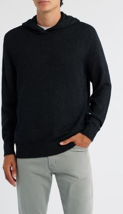 Alex Crane Campo Hooded Merino Wool Sweater in Ink at Nordstrom, Size X-Large