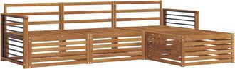 vidaXL Conjunto De Sof&aacute;s De Exterior 4 Uds. Natural Vidaxl