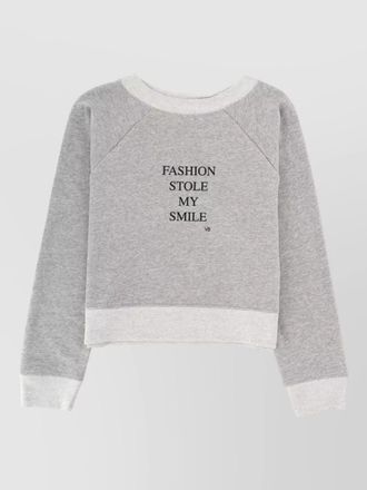 Victoria Beckham knit top raglan sleeves ribbed trims