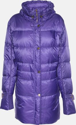 Basler Purple Nylon Puffer Buckle Drawstring Jacket