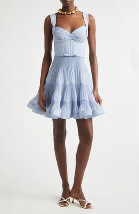 Zimmermann Kindred Spirit Pleated Draped Minidress in Steel Blue at Nordstrom, Size 0P
