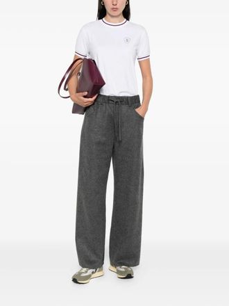 Brunello Cucinelli Womens Embroidered-Detail Cotton T-Shirt Aw25 W