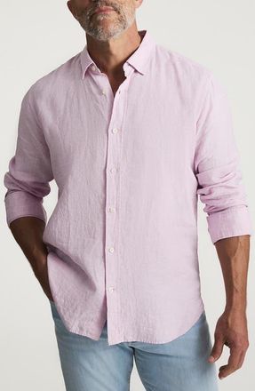 34 Heritage Linen Button-Up Shirt in Lilac at Nordstrom, Size Xx-Large