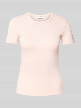 Jake*s Casual Slim Fit T-Sirt mit Feinripp in Rosa, Gr&ouml;&szlig;e XXL