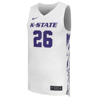 Nike Kansas State Basketball Nike Mens College Replica Jersey in White | P32818KSST25-WHT