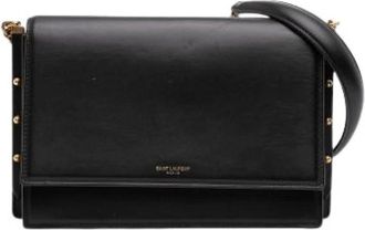 Saint Laurent Pre-owned Zoe Crossbody Bag - Dames - Vintage Schoudertas - Zwart - ONE Size - Leer - Vintage