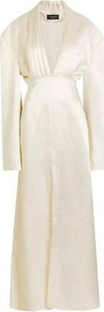 A.W.A.K.E. Abito midi a maniche lunghe con scollo a V - Toni neutri