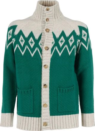 Ballantyne high-neck cardigan - men - Wool - 52 - Green