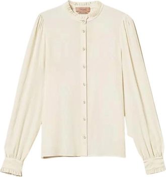 Twinset Madreperla Shirt - Dames - Blouses - Beige - XS - Overhemden