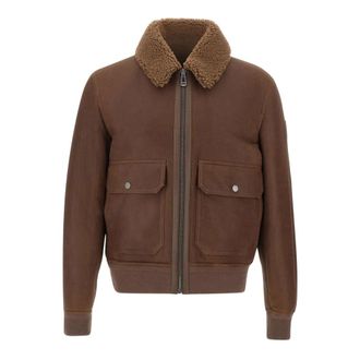 Belstaff Northwind Shearling Jacket - Heren - Bomber jackets - Bruin - XL - Katoen - Jassen