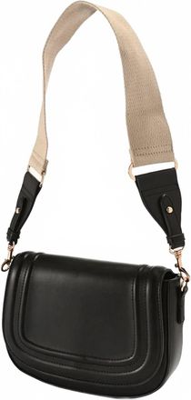 Moda Luxe Womens Poshette Crossbody Saddle Bag In Black
