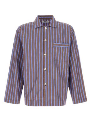 Tekla Embroidered Poplin Oversize Pyjama Shirt