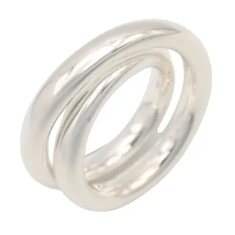 Herm&egrave;s Silver Silver 925 Band Ring (Pre-Owned)