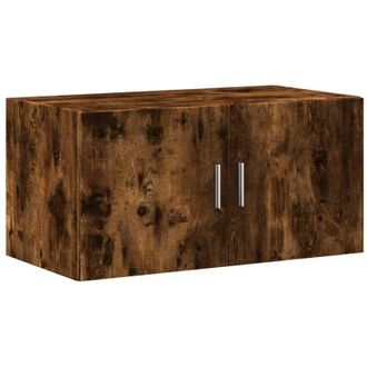 vidaXL Vidaxl - Armario De Pared Madera Ingenier&iacute;a Roble Ahumado 80x42,5x40 Cm