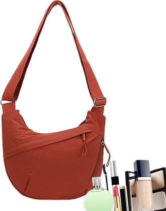 Generic Lightweight Womens Shoulder Bag, Sling Dumpling Bag - Lightweight Adjustable Bag | Spacious Crescent Multi Pocket Small Hobo Bag for Women and Girls, 