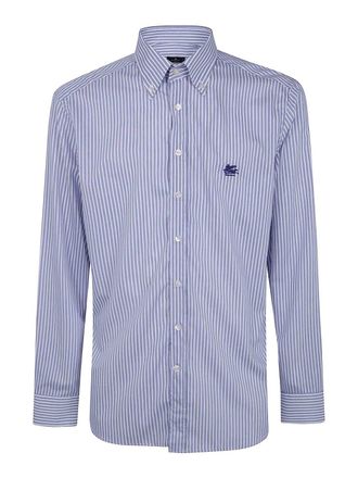 Etro White and blue striped shirt