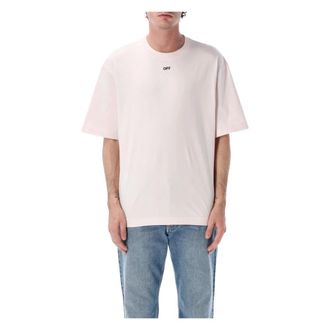 Off-white T-Shirts, male, Pink, Size: XL Paint Arrow Skate Tee