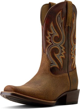 Ariat Mens Stonebrook Narrow Cutter Toe Western Boot in Earth Spiced Papaya, D Medium Width, Size 10.5, by Ariat
