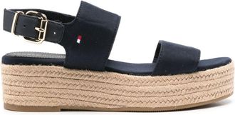 Tommy Hilfiger 55mm canvas platform espadrilles - women - Cotton - 37 - Blue