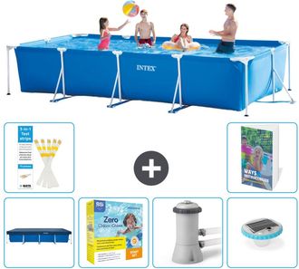 Intex Piscina Con Estructura Rectangular - 450x220x84 Cm - 7-piezas S4