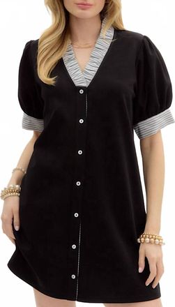 Entro Lily Mini Dress In Black