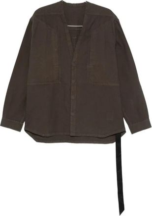 Rick Owens Heren Jumbo Fogpocket Shirt - Dames - Overhemden - Bruin - L - Overhemden