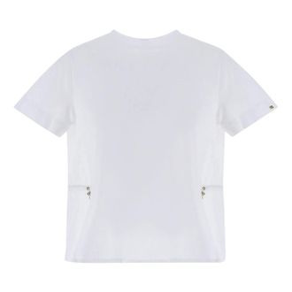 Herno T-Shirts, female, White, Size: XS Contrast Panel T-shirt