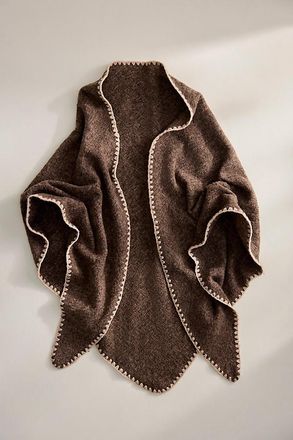 Terrain Border Stitch Oversized Scarf