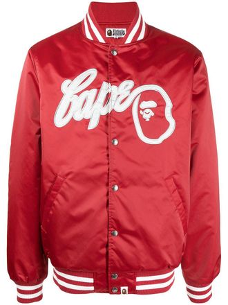 A Bathing Ape Bomber con logo - Rosso