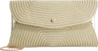 Dune London Womens Accessories Barli - Textured Clutch Bag - Gold Fabric - One Size
