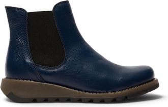 FLY London Fly London Womens Navy Chelsea Leather Ankle Boots - SALV195