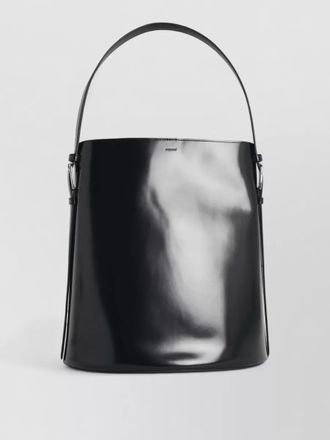 Coperni ergonomic leather tote bag buckle detail