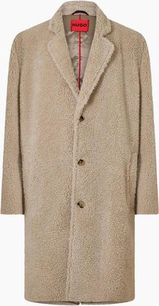 HUGO BOSS Mens Mens 10220298 01 Overcoat - Cream - Size: 40/Regular