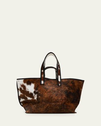 Kassl Editions Cow-Print Calf Hair Tote Bag