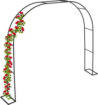 Relaxdays Relaxdays Arco Jard&iacute;n Metal, 210x280x40 Cm, Soporte Enredaderas Y Rosas, Plantas Trepadoras, Tutor Resistente, Negro