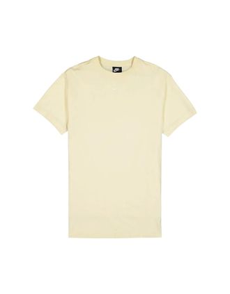 Nike Womens Nike Swoosh Logo Loose Fit Cream T-Shirt - Yellow - Size: 10/8