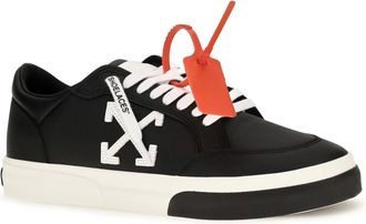 Off-white Mens Vulcanized Low Sneakers Black-White Black/white