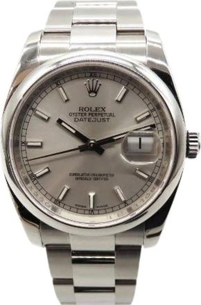 Rolex Pre-owned Datejust Stainless Steel Watch 116200 - Heren - Vintage Horloges - Grijs - ONE Size - Vintage