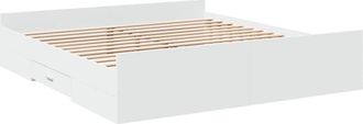 vidaXL Estructura cama con cajones madera ingeniería blanca 180x200 cm Vidaxl